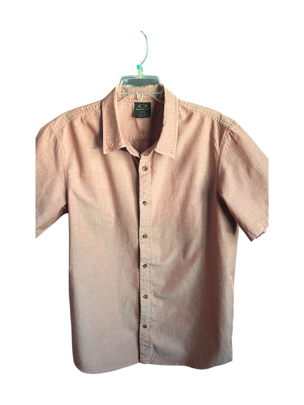 Oakley Men's Short-Sleeve Button-Down Shirt in Dusty Pink